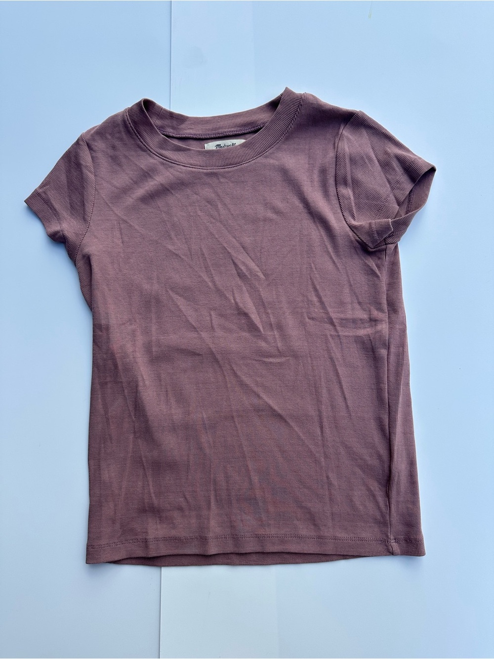 Madewell Short-Sleeve Crewneck Tee in Dusty Mauve
